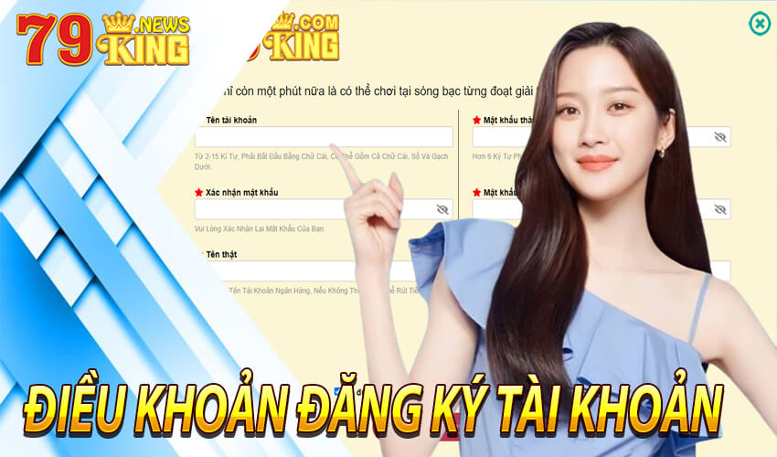 Điều khoản trong dịch vụ đăng ký tài khoản