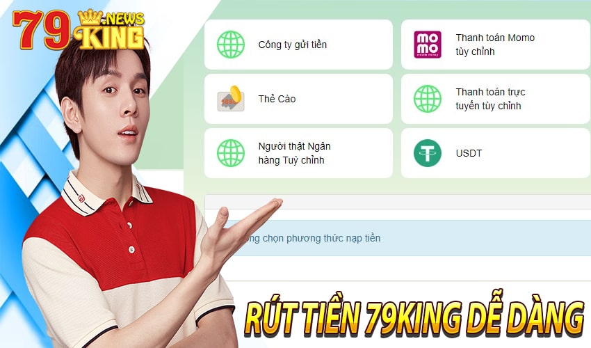 Rút tiền 79king có thực hiện dễ dàng